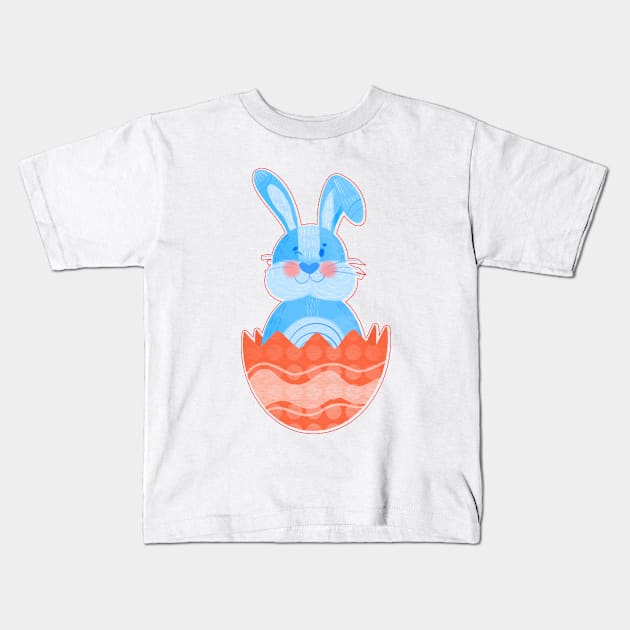 Easter bunny watercolor. Kids T-Shirt by usastore